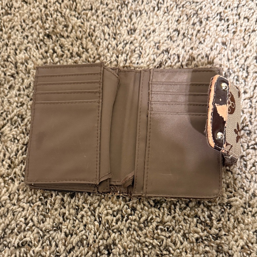 Vintage Brown Patterned Wallet - Picture 4 of 5